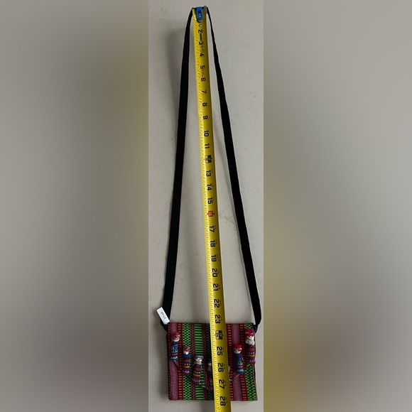 HANDMADE Mexican Guatemalan Worry Doll Coin Purse Bag Handbag Clutch Cross Body - Picture 14 of 17